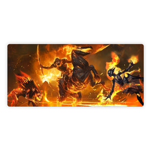 Elevate your gaming experience with LDB Duel featuring our exclusive Cavalier of Flame mouse pad! Crafted with a smooth cloth surface for unparalleled mouse accuracy and a non-slip rubber base for rock-solid stability, this 35x16-inch masterpiece combines stunning design with top-tier functionality. And with its machine-washable build, keeping it clean is a breeze!Cavalier-of-Thorns-mtg-yugioh-pokemon-custom-artwork-premium-durable-rubber-ldb-duel