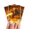 Protect and enhance your cards with our clean and crisp white border card sleeves. Featuring a minimalist design that complements any artwork, these sleeves offer a bright, timeless look. From LDB Duel. Printed with our exclusive Cavalier of Flame design for a fresh and premium finish. Mythic-Rare-yugioh-mtg-pokemon-card-protection-standard-japanese-dragon-shield-LDB-Duel-white