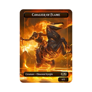 Level up your game with our custom-printed metal orica card, featuring exclusive Cavalier of Flame artwork in gold metal. Durable, scratch-resistant, and embossed with the iconic Yu-Gi-Oh! card back, these slim field centers fit perfectly in card sleeves. Combustible-Gearhulk-yugioh-mtg-pokemon-metal-card-embossed-design-custom-artwork-duel-accessories-ldb-duel
