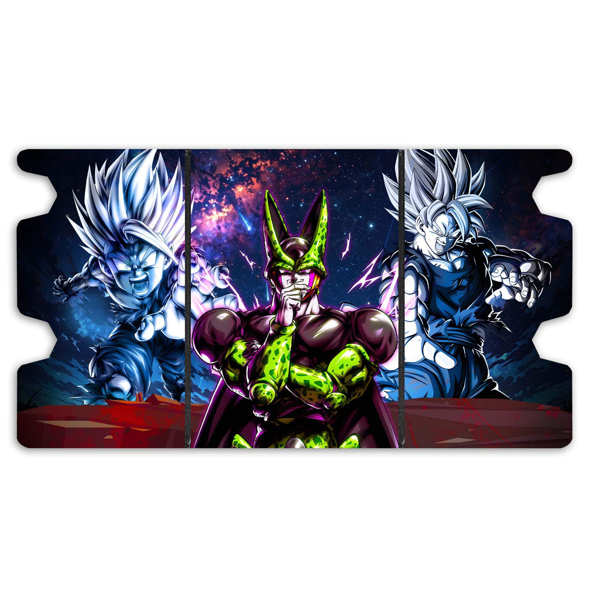 Here is the Full Lid Design of the Cell | Dragon Ball Mach 3 Black Deck Box. Gohan-dragonball-custom-art-leather-durable-LDB-Duel