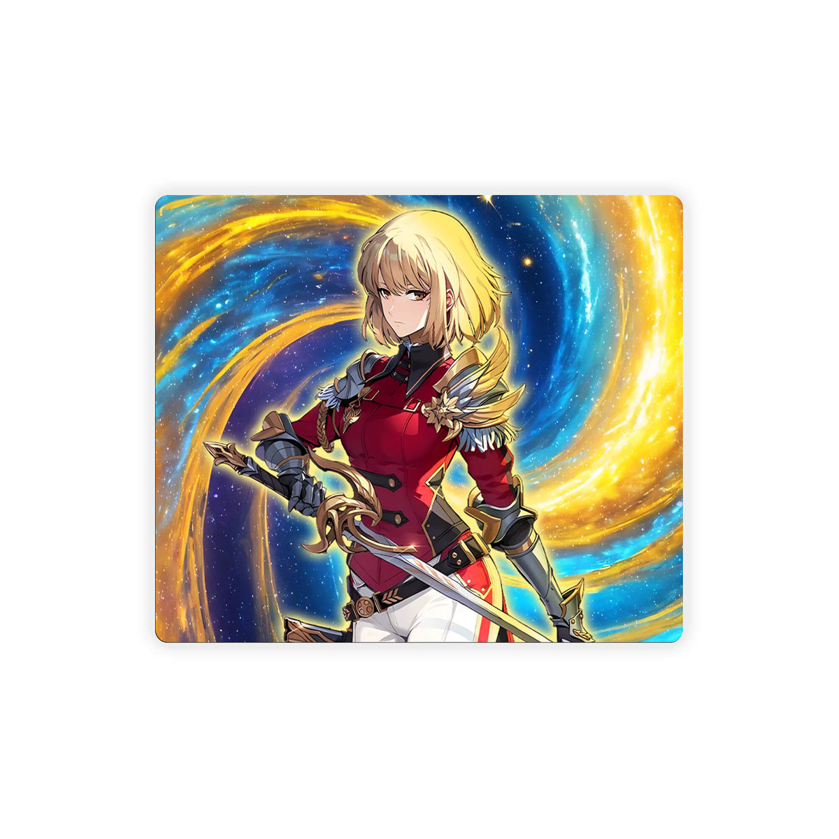 Enhance your gaming setup with our exclusive artwork Cha Hae-In mouse pad! Featuring a soft cloth surface for precise mouse tracking and a durable rubber base for a stable grip, this 10x8.5 inch mouse pad is the perfect blend of style and performance. Plus, it's machine washable for easy maintenance! Sword-Dance-yugioh-mtg-pokemon-custom-artwork-premium-durable-rubber-ldb-duel 