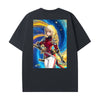 Level up your look with the premium Cha Hae-In T-shirt design from LDB Duel. Crafted from soft, breathable cotton and finished with vibrant DTF printing, this black t-shirt is designed for comfort that lasts. Featuring a bold back design, it’s perfect for anime fans, TCG players, and gamers who want to stand out, whether at events, tournaments, or just relaxing with friends.  Vice-Guild-Master-ygo-magic-tshirt-gaming-accesories-LDB-Duel