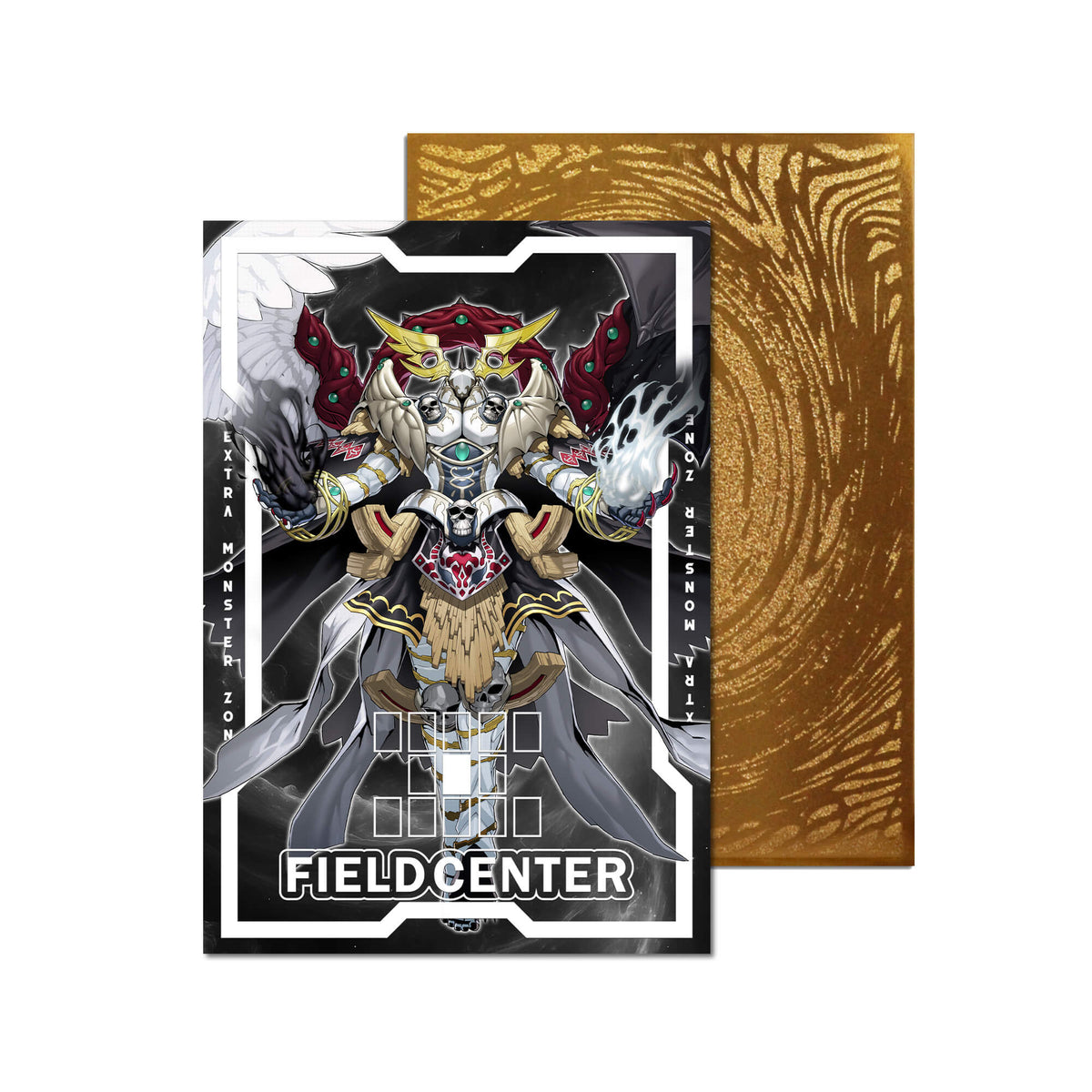 Centre de terrain en métal Dragon Rose noire