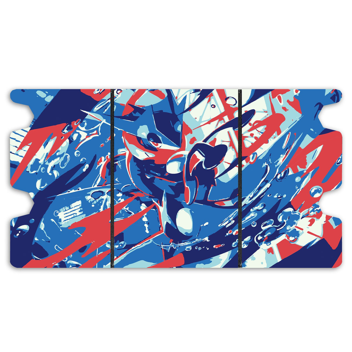 Here is the Full Lid Design of the Chaos Rising: Greninja Mach 3 Black Deck Box. Froakie-pokemon-custom-art-leather-durable-LDB-Duel
