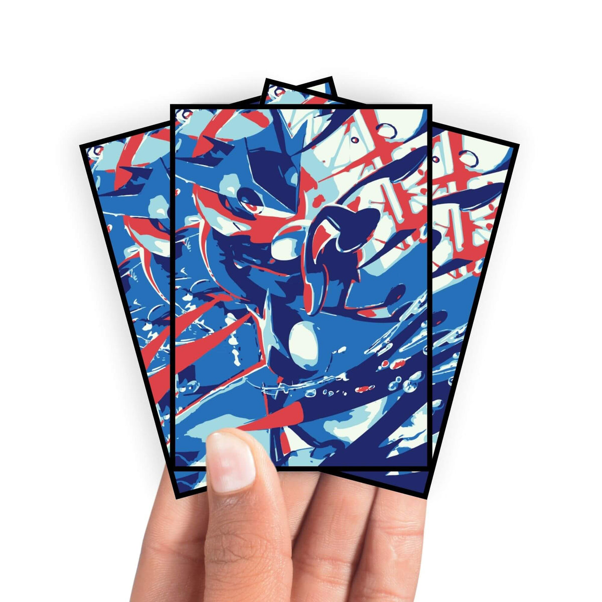 Enhance your cards with our elegant black border card sleeves, featuring a sleek, sophisticated design for a bold, modern aesthetic. From LDB Duel. Perfect for showcasing your collection, these sleeves are printed with our exclusive Chaos Rising: Greninja design. Greninja-pokemon-anime-yugioh-mtg-card-protection-standard-japanese-dragon-shield-LDB-Duel-black