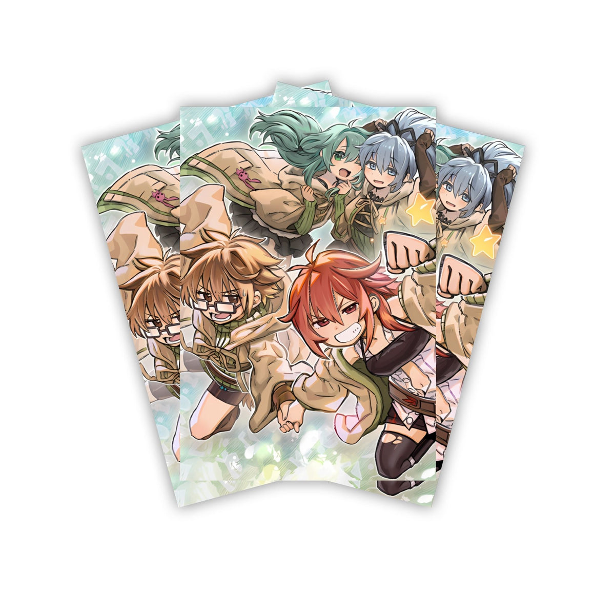 Keep your cards safe and stylish with our borderless card sleeves. Designed edge-to-edge to showcase your artwork, they offer a sleek, modern aesthetic. From LDB Duel, printed with the exclusive Charmers of the Grand Circle design for a fresh, premium feel.Charmers-yugioh-mtg-pokemon-card-protection-standard-japanese-dragon-shield-LDB-Duel-borderless