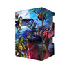 Here's another quality black deck box from LDB Duel featuring our exclusive Clash of the Steel Blades art. Fits all types of trading card games, including Pokémon, Yu-Gi-Oh! and Magic The Gathering. The perfect card holder for the TCG player safely holds up to 100 double-sleeved cards. EVEN in extra thick sleeves. Comes with a pull-out dice tray. Ninja-Turtles-mtg-tcg-accessories-card-storage-LDB-Duel