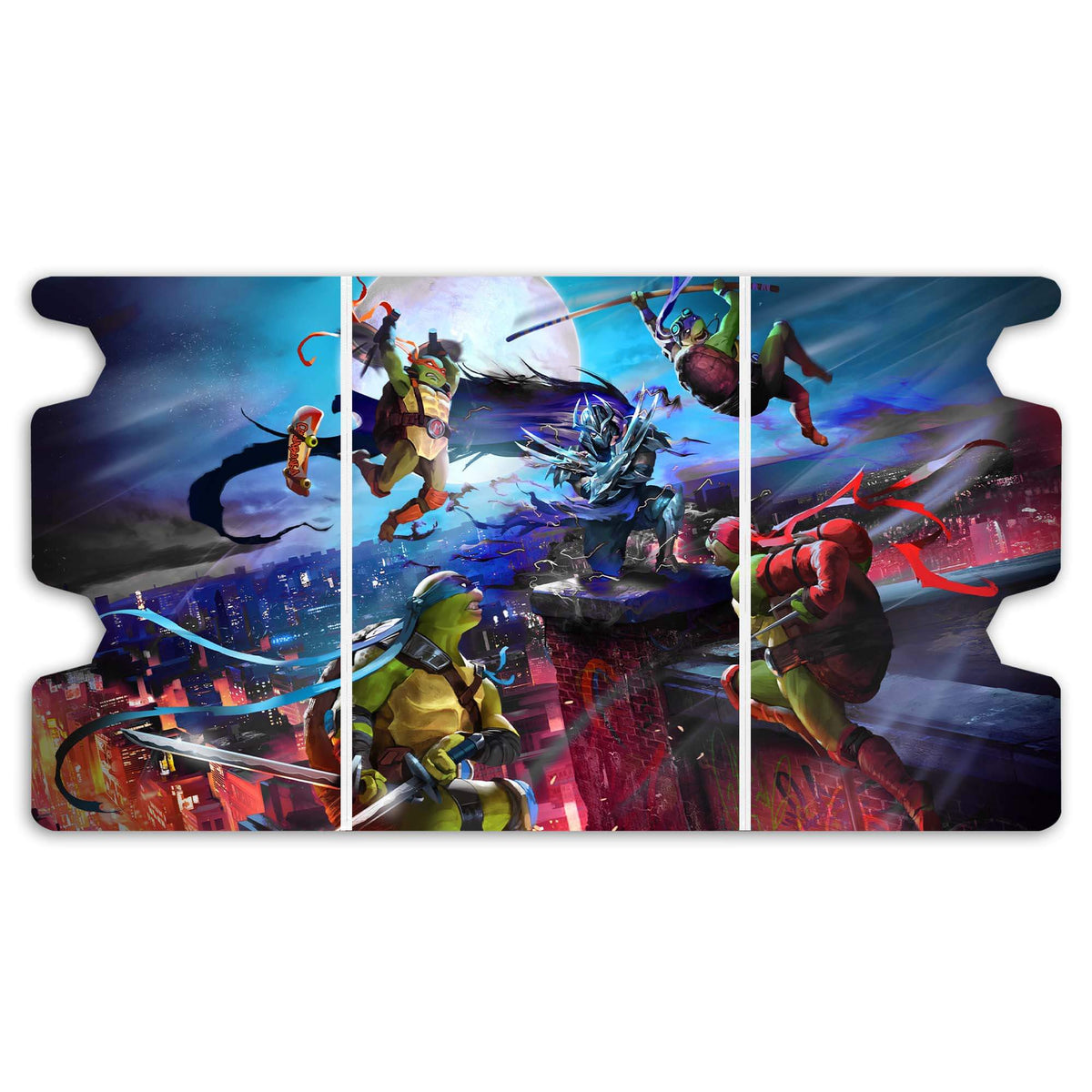 Here is the Full Lid Design of the Clash of the Steel Blades Mach 3 White Deck Box. Raphael-mtg-custom-deck-portable-collector-LDB-Duel