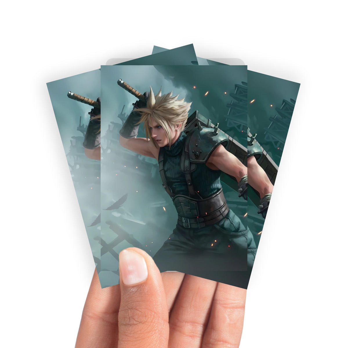 Keep your cards safe and stylish with our borderless card sleeves. Designed edge-to-edge to showcase your artwork, they offer a sleek, modern aesthetic. From LDB Duel, printed with the exclusive Cloud, Planet's Champion design for a fresh, premium feel.Final-Fantasy-yugioh-mtg-pokemon-card-protection-standard-japanese-dragon-shield-LDB-Duel-borderless