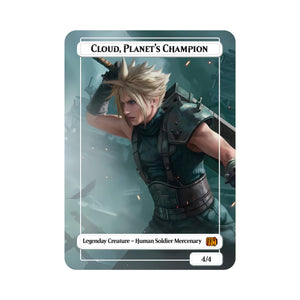 Level up your game with our custom-printed metal orica card, featuring exclusive Cloud, Planet's Champion artwork in gold metal. Durable, scratch-resistant, and embossed with the iconic Yu-Gi-Oh! card back, these slim field centers fit perfectly in card sleeves. Masamune-mtg-yugioh-pokemon-metal-card-embossed-design-custom-artwork-duel-accessories-ldb-duel