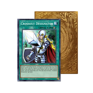 Level up your game with our custom-printed metal orica cards, featuring exclusive Crossout Designator artwork in gold metal. Durable, scratch-resistant, and embossed with the iconic Yu-Gi-Oh! card back, these slim orica cards fit perfectly in card sleeves. Metaphys-Dimension-yugioh-mtg-pokemon-metal-card-embossed-design-custom-artwork-duel-accessories-ldb-duel