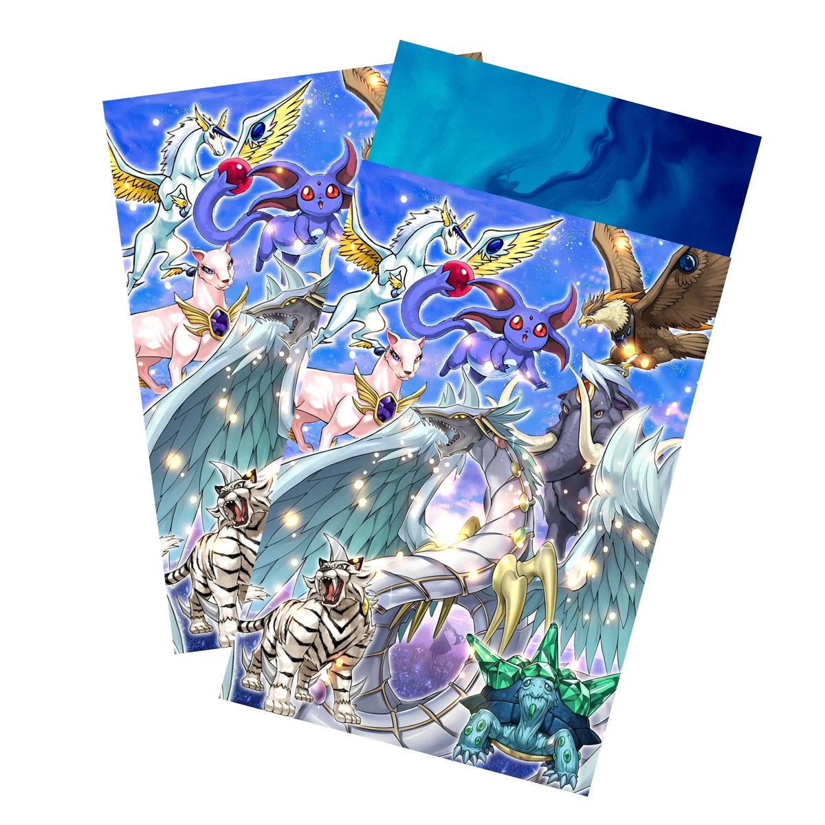 Keep your cards safe and stylish with our borderless card sleeves. Designed edge-to-edge to showcase your artwork, they offer a sleek, modern aesthetic. From LDB Duel, printed with the exclusive Crystal Beasts design for a fresh, premium feel.Emerald-Tortoise-yugioh-card-protection-standard-japanese-dragon-shield-LDB-Duel-borderless