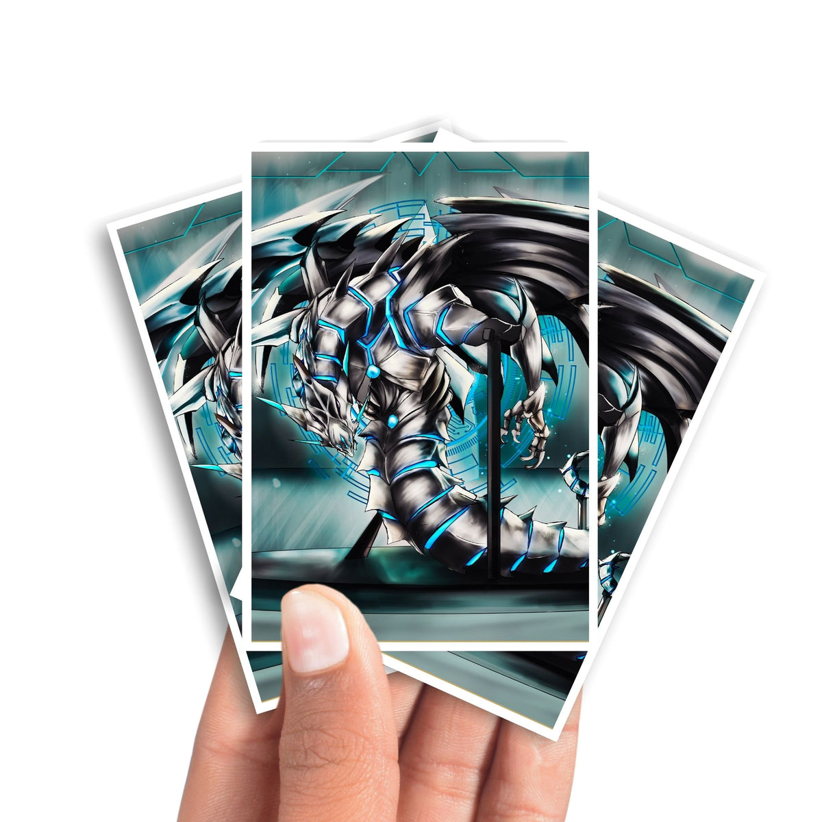 Protect and enhance your cards with our clean and crisp white border card sleeves. Featuring a minimalist design that complements any artwork, these sleeves offer a bright, timeless look. From LDB Duel. Printed with our exclusive Cyber Kaiju design for a fresh and premium finish. Eclispe-yugioh-mtg-pokemon-card-protection-standard-japanese-dragon-shield-LDB-Duel-white