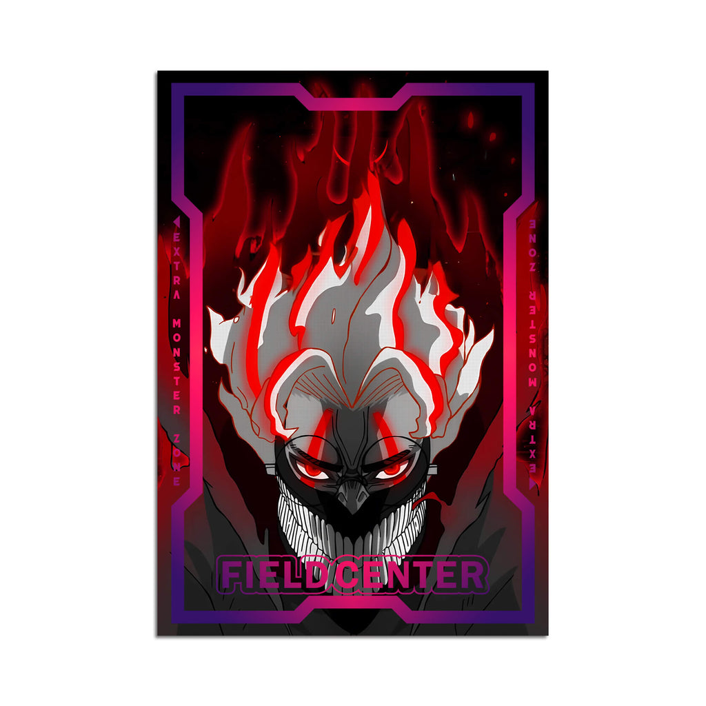 Centro de campo de metal oscuro Exodia