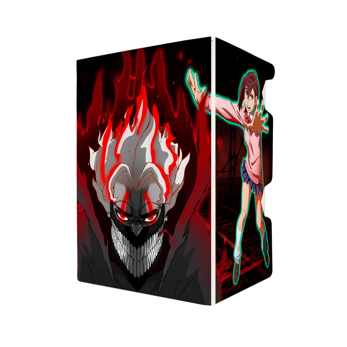 Here's another quality white deck box from LDB Duel featuring our exclusive Dandadan art. Fits all types of trading card games, including Pokémon, Yu-Gi-Oh! and Magic The Gathering. The perfect card holder for the TCG player safely holds up to 100 double-sleeved cards. EVEN in extra thick sleeves. Comes with a pull-out dice tray. Momo-Ayase-ygo-magic-digimon-card-protector-gaming-accesories-LDB-Duel