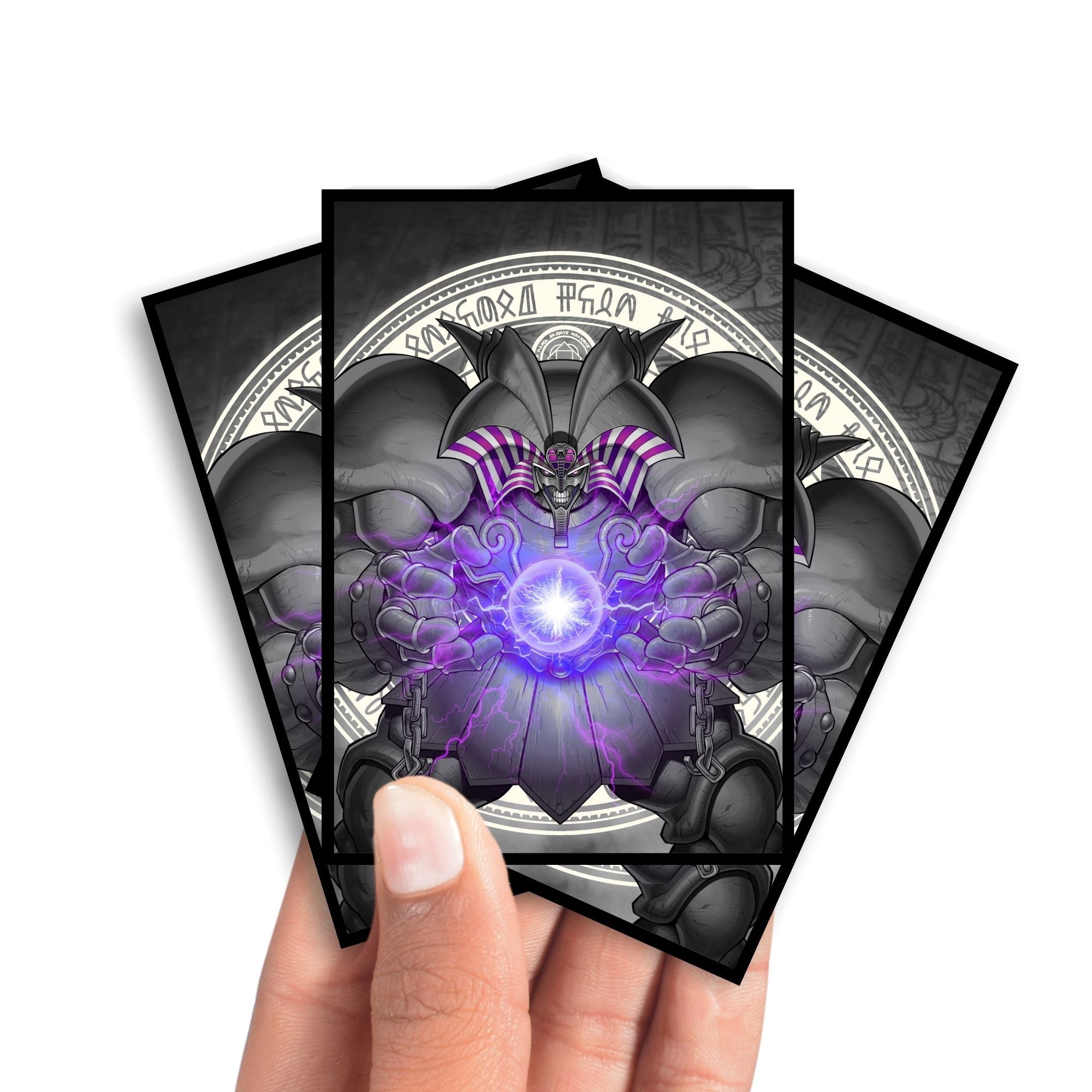Dark Exodia Card Sleeves Japanese Size (Holographic) / Black / 25 Sleeves
