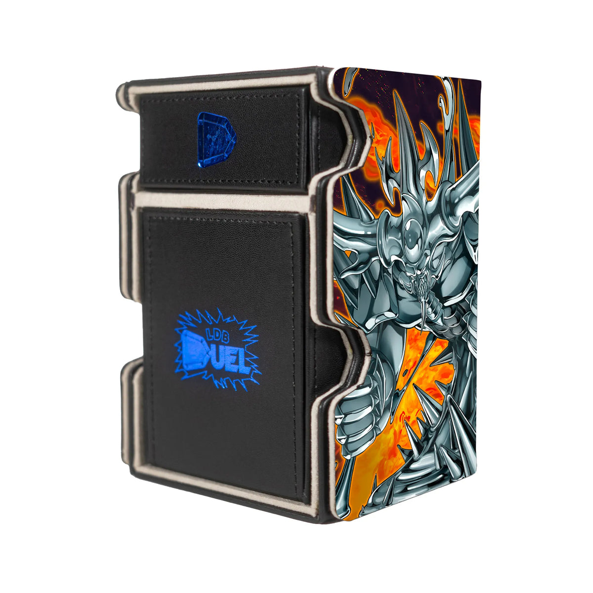 Here is the Right View of the Dark Marik Mach 3 Black Deck Box. Immortality-Torture-yugioh-deck-tray-dice-tray-LDB-Duel