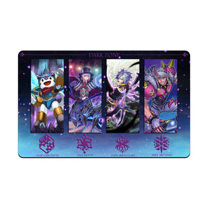 Transform your dueling experience with our exclusive art Dark Zone playmat from LDB Duel! Featuring a soft cloth top for smooth card movement and a durable rubber back for a secure grip, this 24x14 inch mat is machine washable and safe for cards and sleeves. Royal-Paladin-mtg-yugioh-pokemon-custom-artwork-premium-durable-rubber-ldb-duel