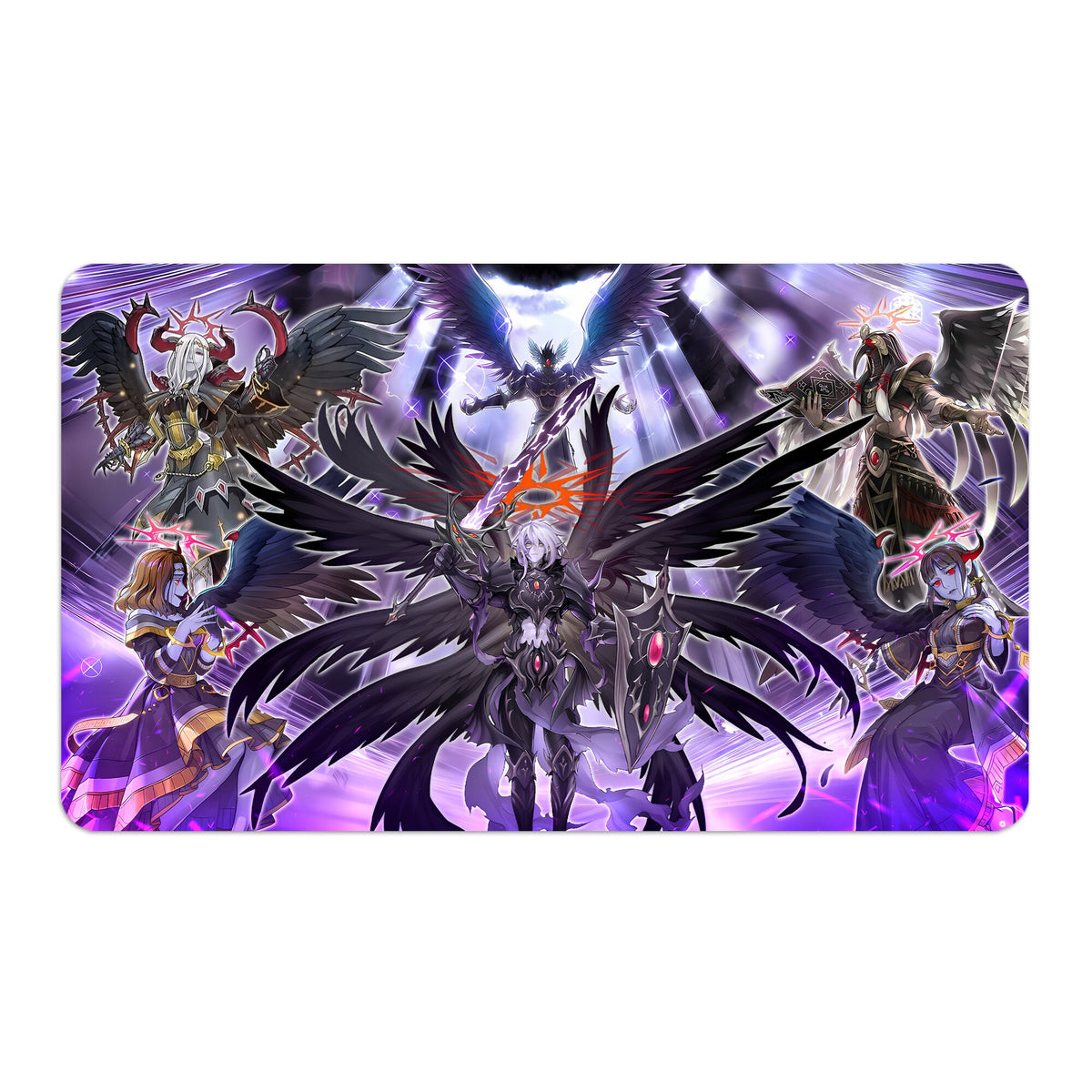 Transform your dueling experience with LDB Duel featuring our exclusive art Darklord Archetype playmat! Featuring a soft cloth top for smooth card movement and a durable rubber back for a secure grip, this 24x14 inch mat is machine washable and safe for cards and sleeves. Darklord-yugioh-mtg-pokemon-custom-artwork-premium-durable-rubber-ldb-duel