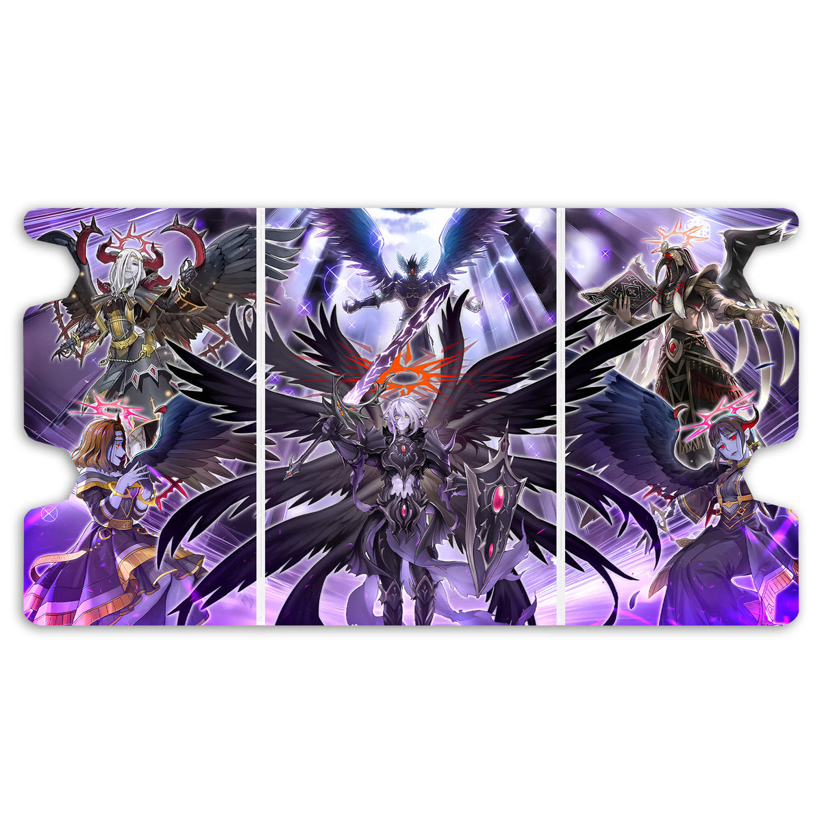Here is the Full Lid Design of the Darklord Archetype Mach 3 White Deck Box. Regina-yugioh-custom-deck-portable-collector-LDB-Duel