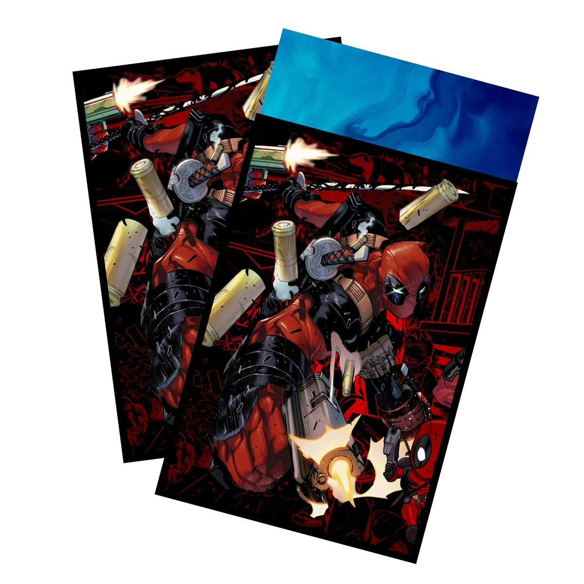 Enhance your cards with our elegant black border card sleeves, featuring a sleek, sophisticated design for a bold, modern aesthetic. From LDB Duel. Perfect for showcasing your collection, these sleeves are printed with our exclusive Deadpool, The Assassin design. Wade-Wilson-mtg-card-protection-standard-japanese-dragon-shield-LDB-Duel-black
