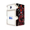 Here is the Right View of the Deadpool, The Assassin Mach 3 White Deck Box. Dancepool-mtg-deck-tray-dice-tray-LDB-Duel