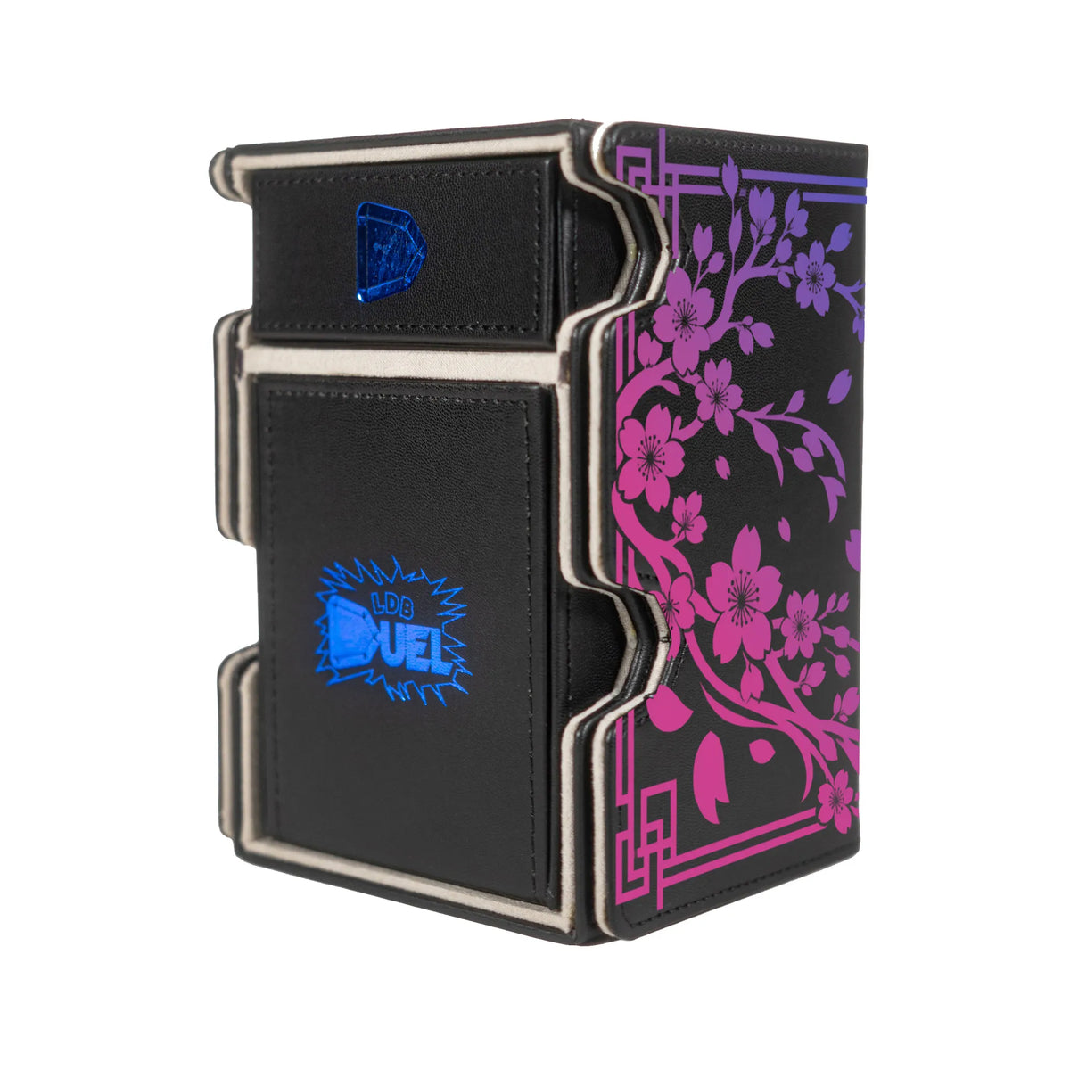Here is the Right View of the Devil Child Nico Robin Mach 3 Black Deck Box. Archaeologist-onepiece-deck-tray-dice-tray-LDB-Duel