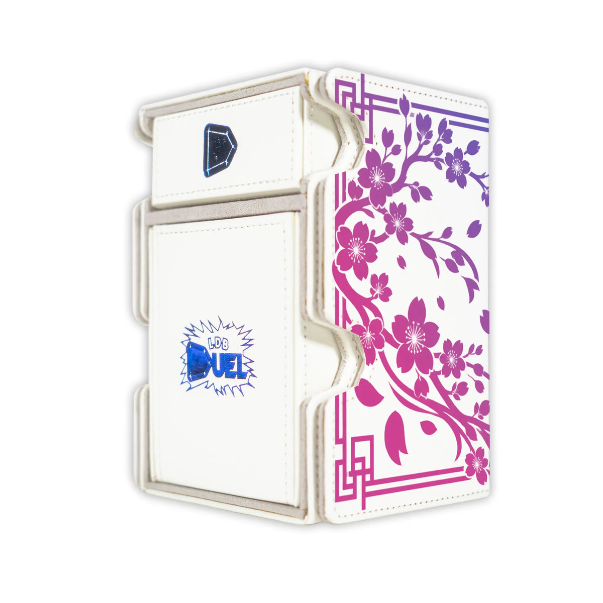 Here is the Right View of the Devil Child Nico Robin Mach 3 White Deck Box. Archaeologist-onepiece-deck-tray-dice-tray-LDB-Duel