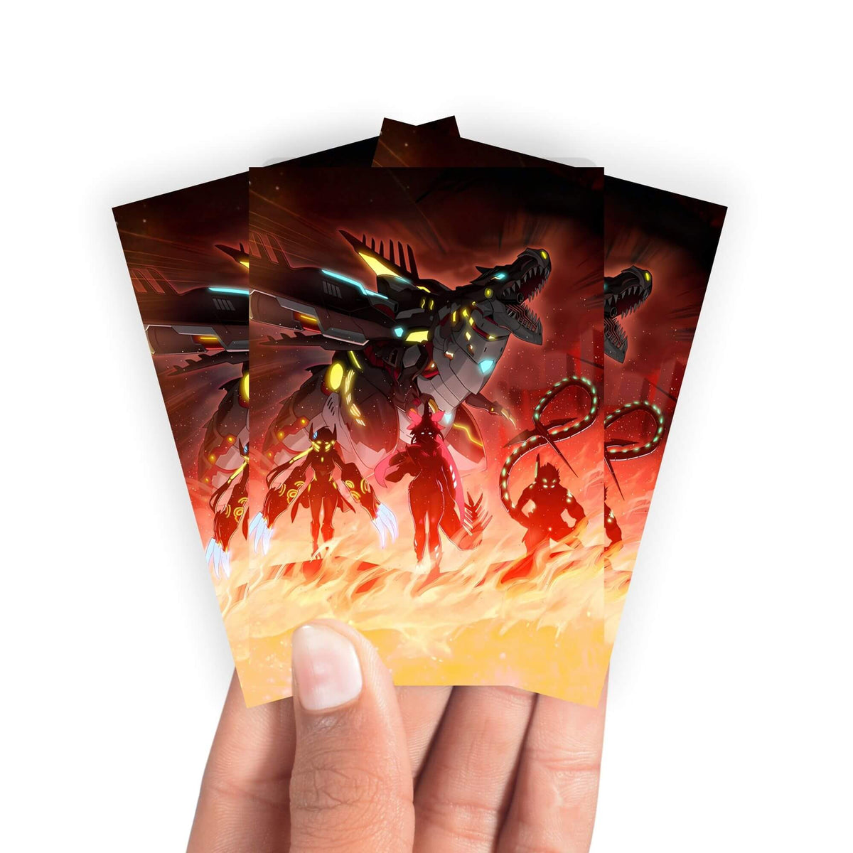 Keep your cards safe and stylish with our borderless card sleeves. Designed edge-to-edge to showcase your artwork, they offer a sleek, modern aesthetic. From LDB Duel, printed with the exclusive Dinomorphia Archetype design for a fresh, premium feel.Frenzy-yugioh-mtg-pokemon-card-protection-standard-japanese-dragon-shield-LDB-Duel-borderless