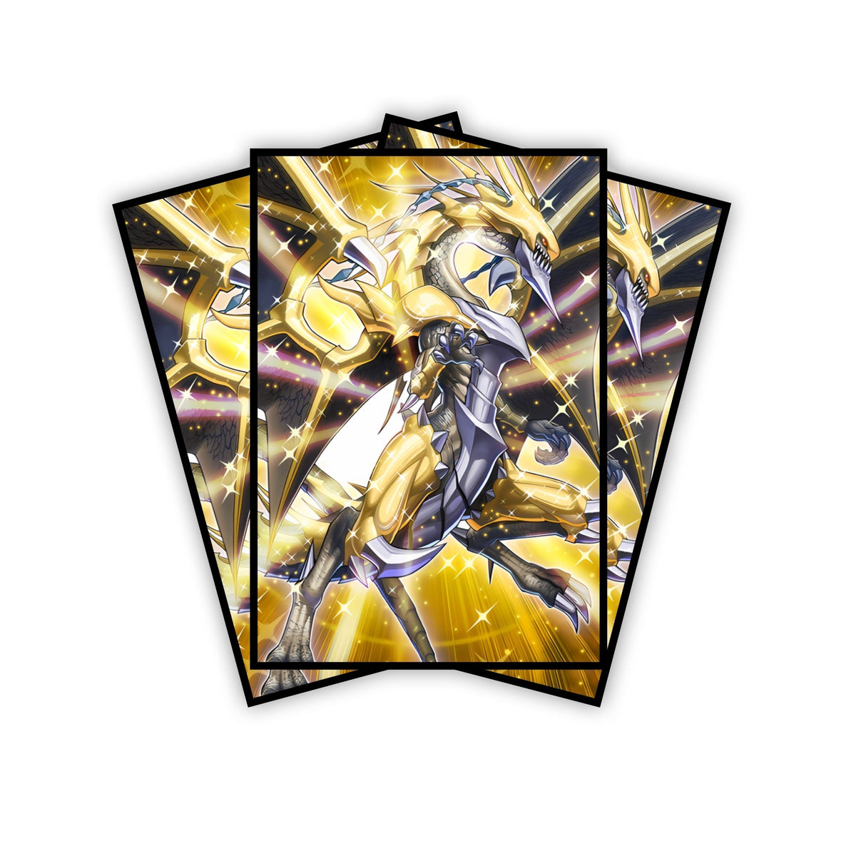 Enhance your cards with our elegant black border card sleeves, featuring a sleek, sophisticated design for a bold, modern aesthetic. From LDB Duel. Perfect for showcasing your collection, these sleeves are printed with our exclusive Divine Dragon Lord Felgrand design. Felgrand-yugioh-mtg-pokemon-card-protection-standard-japanese-dragon-shield-LDB-Duel-black
