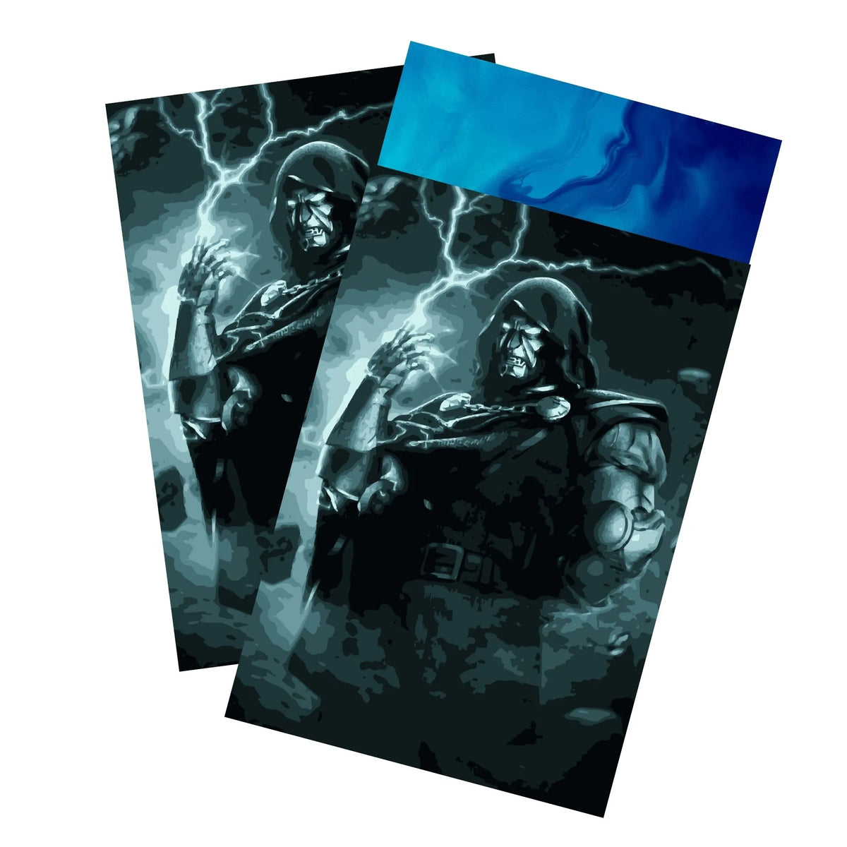 Keep your cards safe and stylish with our borderless card sleeves. Designed edge-to-edge to showcase your artwork, they offer a sleek, modern aesthetic. From LDB Duel, printed with the exclusive Doctor Doom design for a fresh, premium feel.Powered-Armor-mtg-card-protection-standard-japanese-dragon-shield-LDB-Duel-borderless
