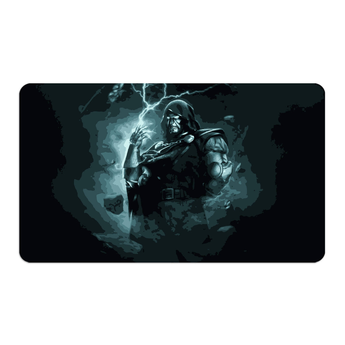 Transform your dueling experience with LDB Duel featuring our exclusive art Doctor Doom playmat! Featuring a soft cloth top for smooth card movement and a durable rubber back for a secure grip, this 24x14 inch mat is machine washable and safe for cards and sleeves. Doom-mtg-custom-artwork-premium-durable-rubber-ldb-duel
