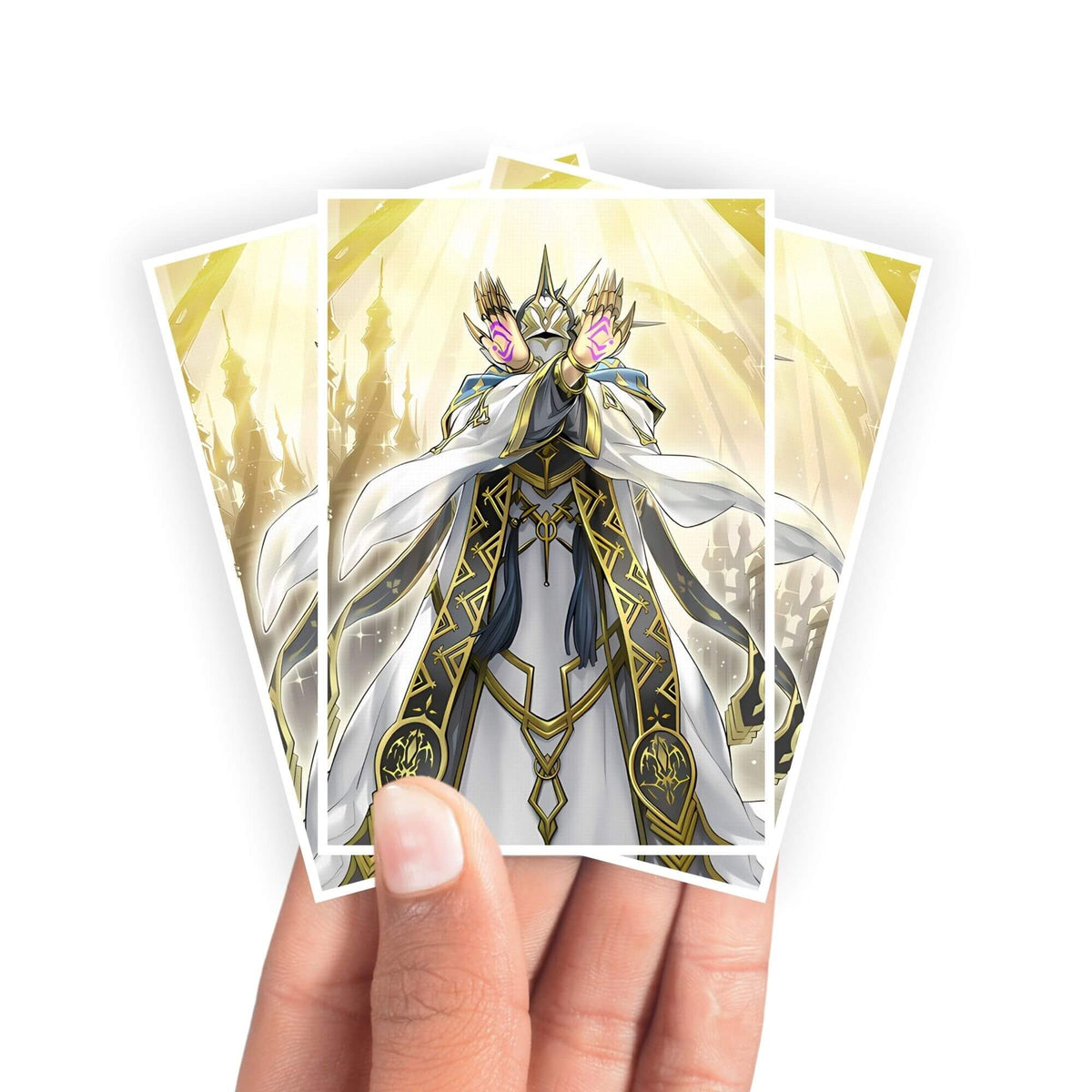 Protect and enhance your cards with our clean and crisp white border card sleeves. Featuring a minimalist design that complements any artwork, these sleeves offer a bright, timeless look. From LDB Duel. Printed with our exclusive Dogmatika Maximus design for a fresh and premium finish. Dragma-yugioh-mtg-pokemon-card-protection-standard-japanese-dragon-shield-LDB-Duel-white