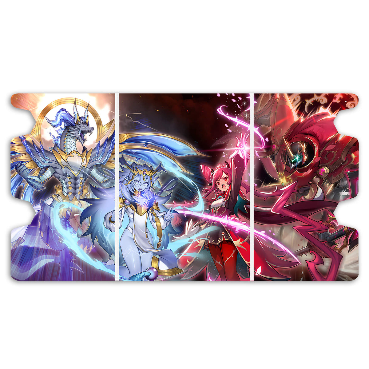 Here is the Full Lid Design of the Dominus Archetype Mach 3 White Deck Box. Earth-yugioh-custom-deck-portable-collector-LDB-Duel