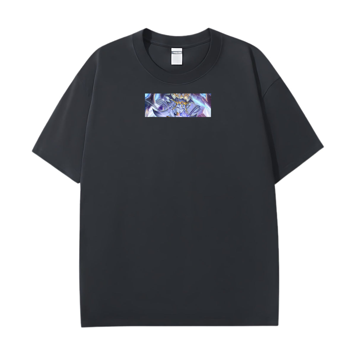 Step up your style with the premium Dominus Impulse T-shirt design from LDB Duel. Made from soft, breathable cotton and printed with vibrant DTF artwork, this black t-shirt is built for comfort and lasting wear. Choose your look with front design options like a small chest logo or bold center print. Perfect for anime lovers, TCG players, and gaming fans everywhere.  Dominus-anime-tcg-accessories-tshirt-LDB-Duel
