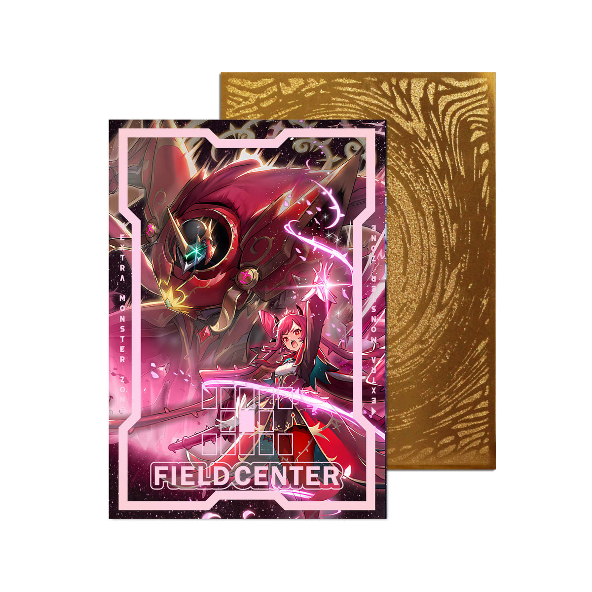 Centre de terrain en métal Dragon Rose noire