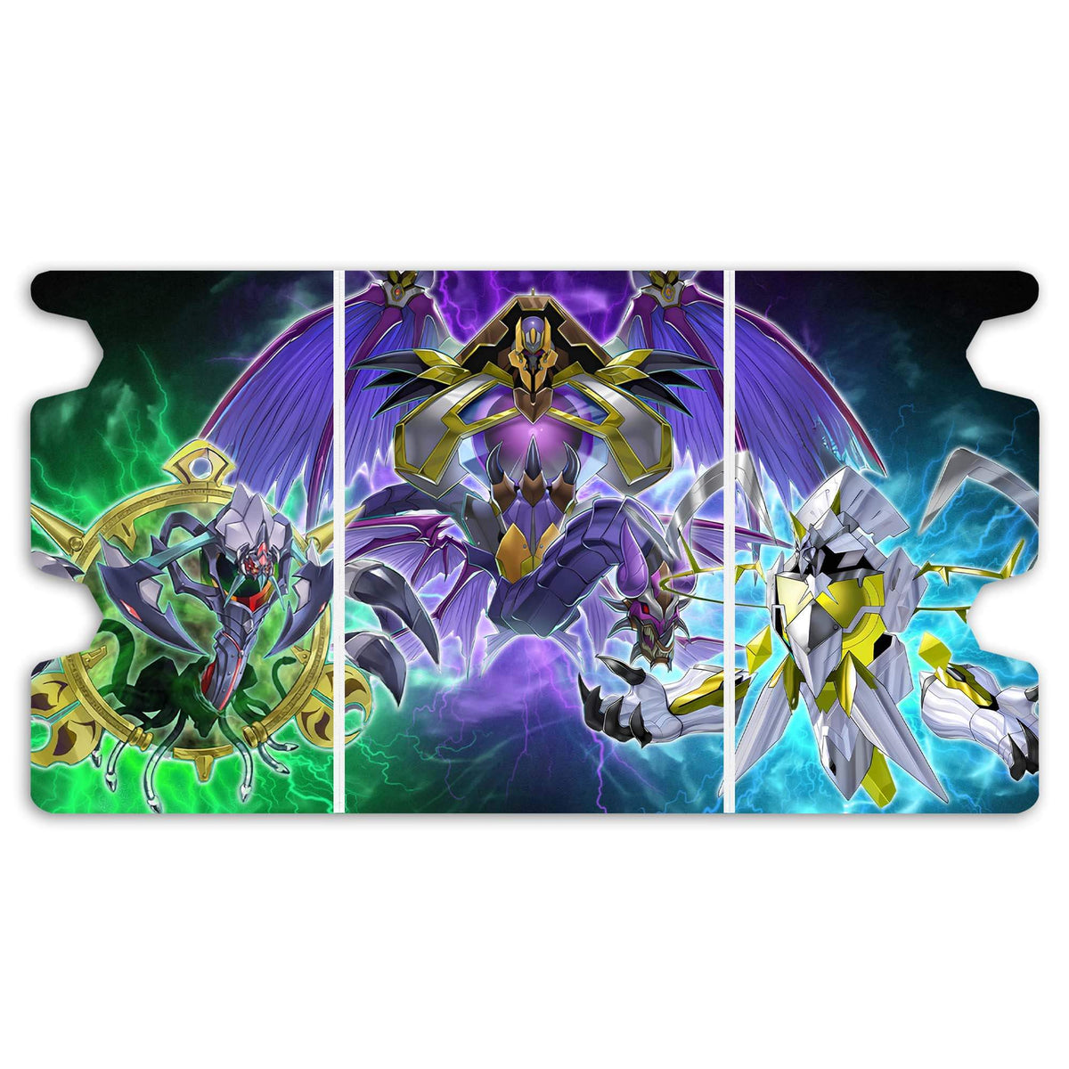 Here is the Full Lid Design of the Doom King Archetype Mach 3 White Deck Box. Purple-Armageddon-yugioh-custom-deck-portable-collector-LDB-Duel