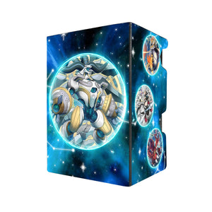 Here's another quality black deck box from LDB Duel featuring our exclusive Dracotail Archetype art. Fits all types of trading card games, including Pokémon, Yu-Gi-Oh! and Magic The Gathering. The perfect card holder for the TCG player safely holds up to 100 double-sleeved cards. EVEN in extra thick sleeves. Comes with a pull-out dice tray. Fymena-yugioh-tcg-accessories-card-storage-LDB-Duel