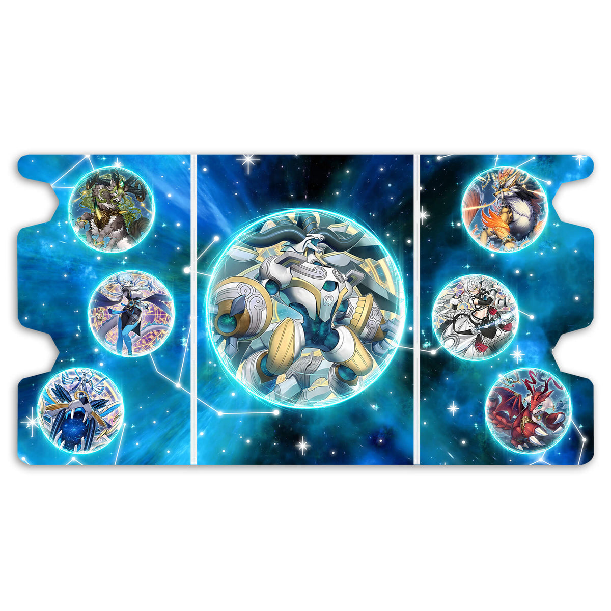 Here is the Full Lid Design of the Dracotail Archetype Mach 3 White Deck Box. Fymena-yugioh-custom-deck-portable-collector-LDB-Duel