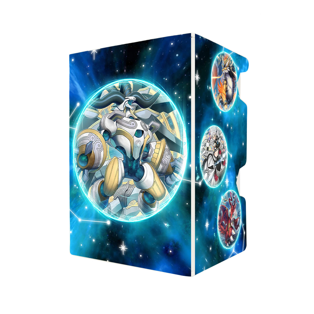 Here's another quality white deck box from LDB Duel featuring our exclusive Dracotail Archetype art. Fits all types of trading card games, including Pokémon, Yu-Gi-Oh! and Magic The Gathering. The perfect card holder for the TCG player safely holds up to 100 double-sleeved cards. EVEN in extra thick sleeves. Comes with a pull-out dice tray. Altharion-ygo-magic-digimon-card-protector-gaming-accesories-LDB-Duel