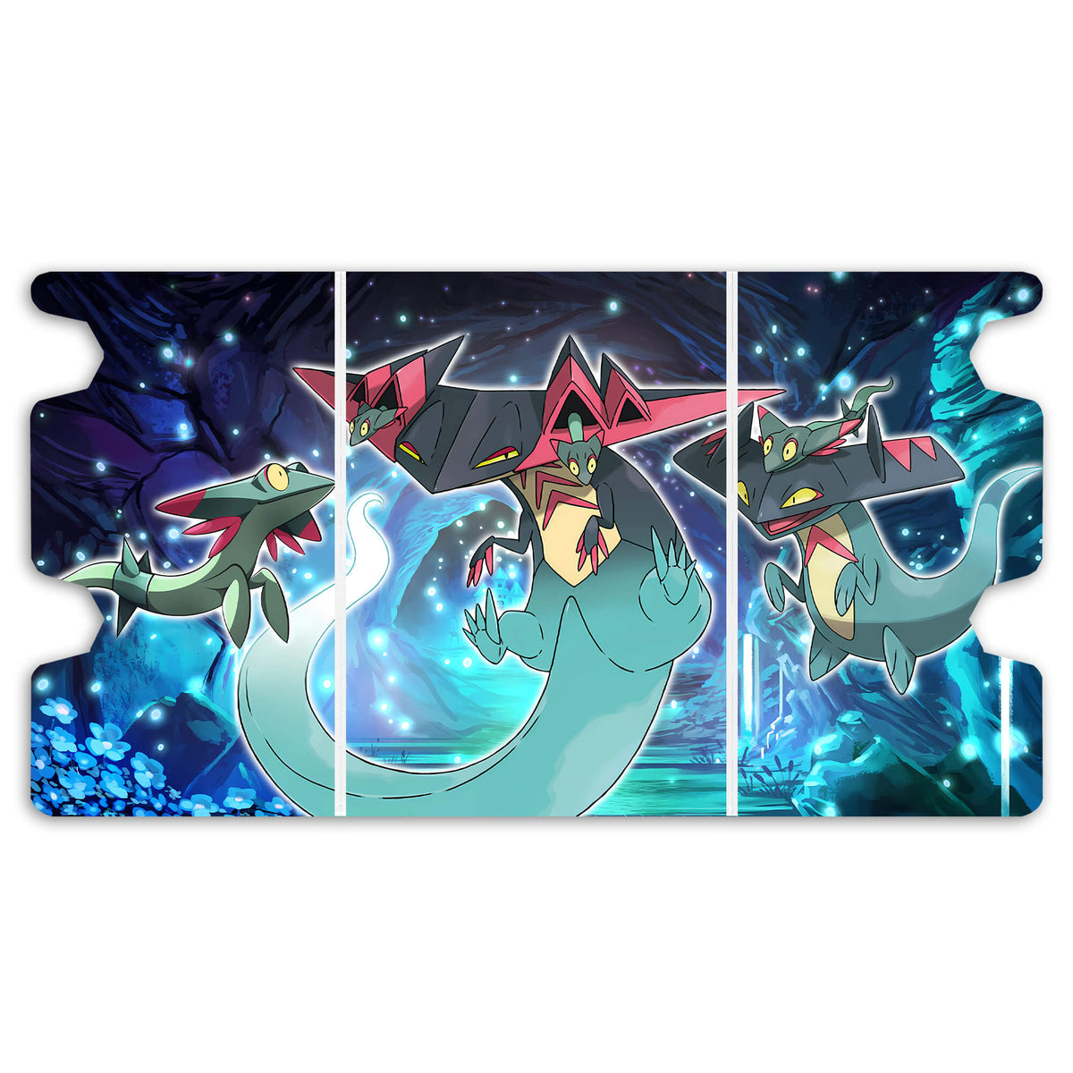 Here is the Full Lid Design of the Dragapult Evolutions Mach 3 White Deck Box. Dreepy-pokemon-custom-deck-portable-collector-LDB-Duel
