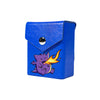 Enhance your TCG storage with the Dragon Gengar Mach 2 Blue deck box, available in options for 60 or 80 single-card sleeves. Sold by LDB Duel. Crafted from durable faux leather, it includes a built-in belt loop, a strong magnetic snap, and showcases our exclusive Dragon Gengar design—ideal for TCG enthusiasts on the move! gengar-pokemon-custom-deck-portable-collector-LDB-Duel-blue