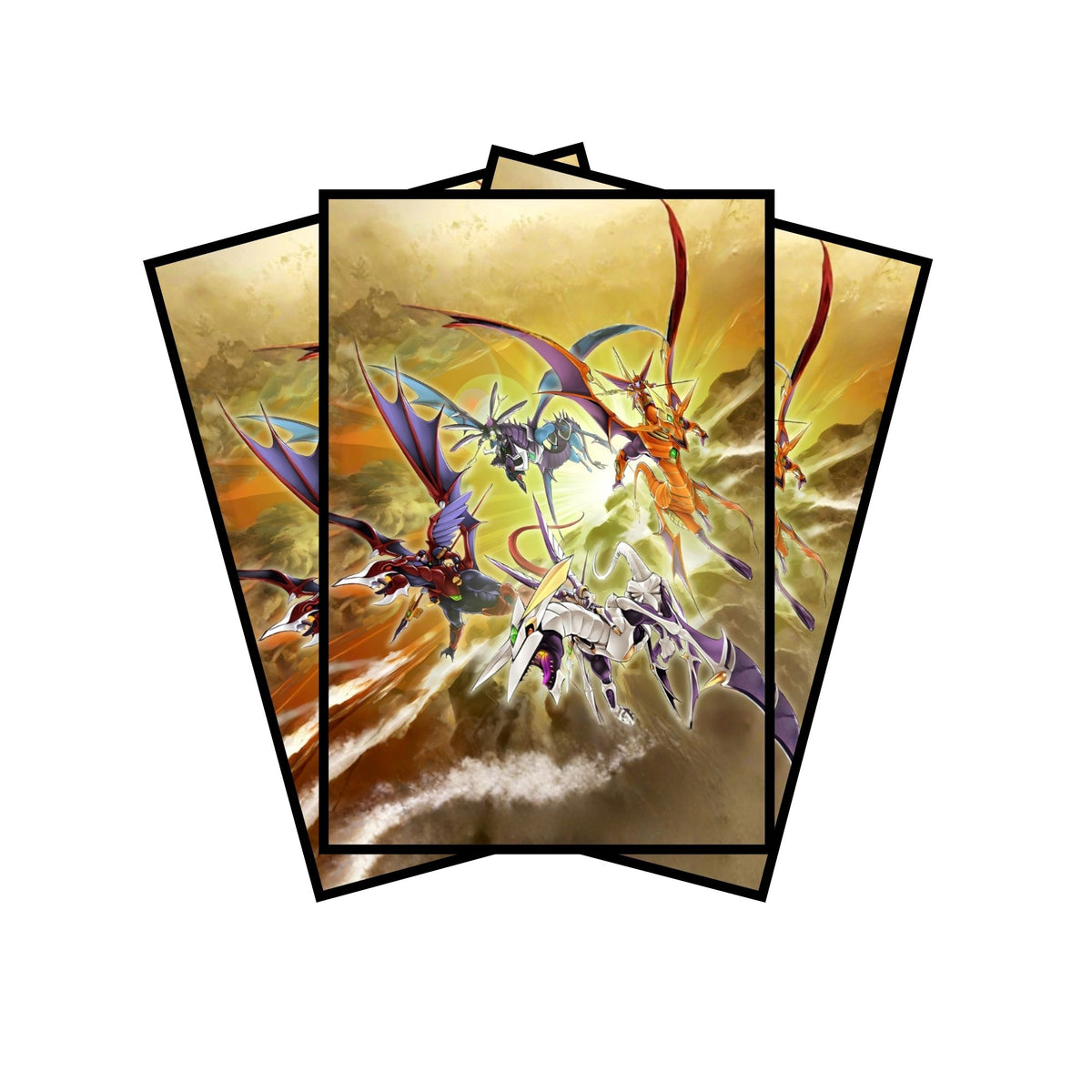 Enhance your cards with our elegant black border card sleeves, featuring a sleek, sophisticated design for a bold, modern aesthetic. From LDB Duel. Perfect for showcasing your collection, these sleeves are printed with our exclusive Dragunity Legion design. Dragunity-yugioh-mtg-pokemon-card-protection-standard-japanese-dragon-shield-LDB-Duel-black