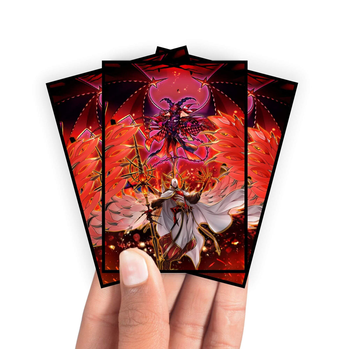 Enhance your cards with our elegant black border card sleeves, featuring a sleek, sophisticated design for a bold, modern aesthetic. From LDB Duel. Perfect for showcasing your collection, these sleeves are printed with our exclusive Dramaturge of Despia design. Despia-yugioh-mtg-pokemon-card-protection-standard-japanese-dragon-shield-LDB-Duel-black
