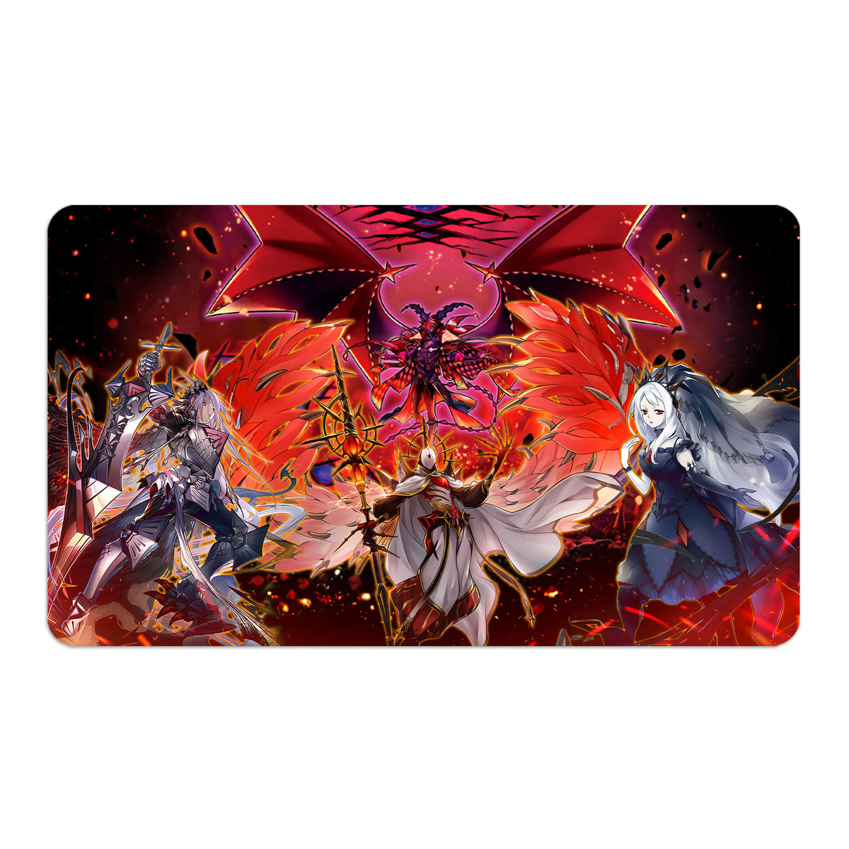 Transform your dueling experience with LDB Duel featuring our exclusive art Dramaturge of Despia playmat! Featuring a soft cloth top for smooth card movement and a durable rubber back for a secure grip, this 24x14 inch mat is machine washable and safe for cards and sleeves. Despia-yugioh-mtg-pokemon-custom-artwork-premium-durable-rubber-ldb-duel