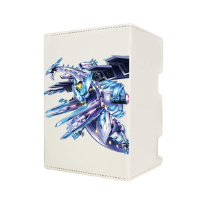 Here's another quality white deck box from LDB Duel featuring our exclusive Drytron art. Fits all types of trading card games, including Pokémon, Yu-Gi-Oh! and Magic The Gathering. The perfect card holder for the TCG player safely holds up to 100 double-sleeved cards. EVEN in extra thick sleeves. Comes with a pull-out dice tray. Asterism-ygo-magic-digimon-card_protector-gaming-accesories-LDB-Duel