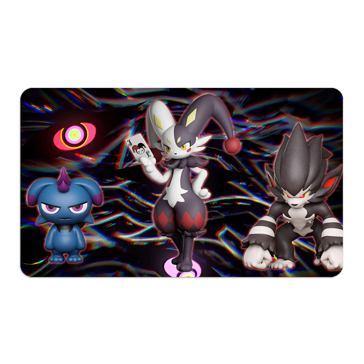 Transform your dueling experience with LDB Duel featuring our exclusive art Dupin, The Mystic Pal playmat! Featuring a soft cloth top for smooth card movement and a durable rubber back for a secure grip, this 24x14 inch mat is machine washable and safe for cards and sleeves. Fire-pal-custom-artwork-premium-durable-rubber-ldb-duel