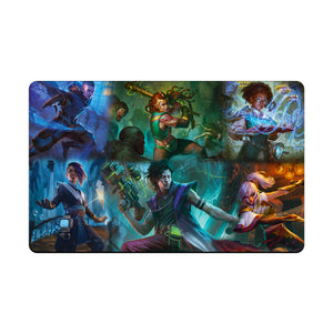 Transform your dueling experience with our exclusive art Duskmourn - House of Horror playmat from LDB Duel! Featuring a soft cloth top for smooth card movement and a durable rubber back for a secure grip, this 24x14 inch mat is machine washable and safe for cards and sleeves. Kaito-yugioh-mtg-pokemon-custom-artwork-premium-durable-rubber-ldb-duel