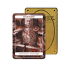 Level up your game with our custom-printed metal orica card, featuring exclusive Edgar Markov artwork in gold metal. Durable, scratch-resistant, and embossed with the iconic Magic: The Gathering card back, these slim orica cards fit perfectly in card sleeves. Edgar-mtg-metal-card-embossed-design-custom-artwork-duel-accessories-ldb-duel