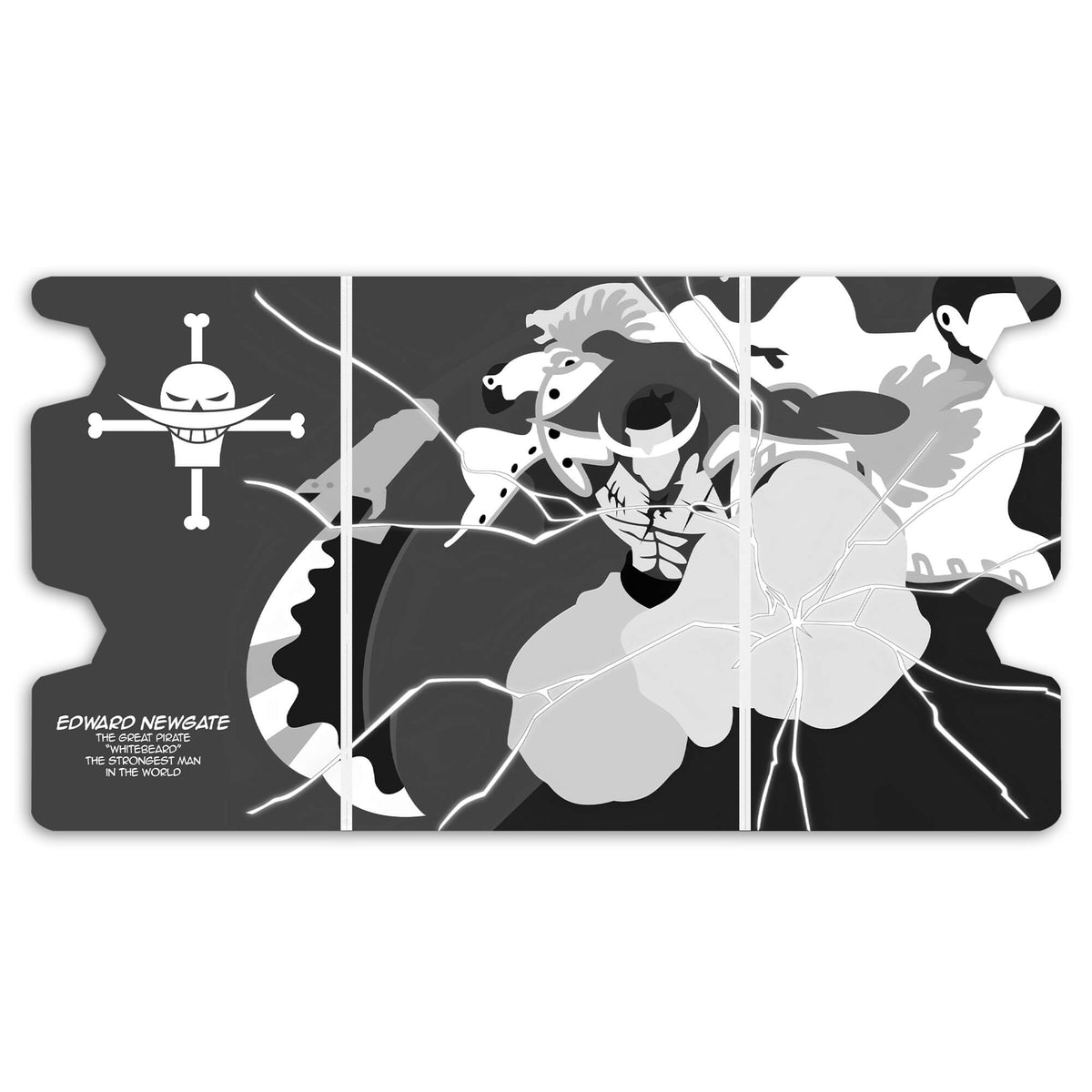 Here is the Full Lid Design of the Edward Newgate Mach 3 White Deck Box. Yonko-onepiece-custom-deck-portable-collector-LDB-Duel